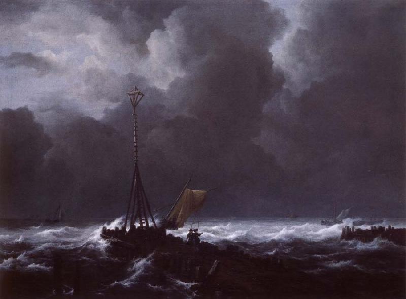 Jacob van Ruisdael View of het lj on a stormy Day Sweden oil painting art